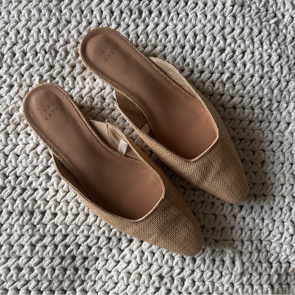 a new day Shoes - A New Day | Woven Beige Mandy Mules | Size 9.5